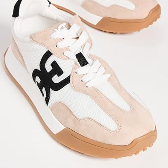 Sam Edelman Langley Lace Up Sneakers Women's Size US 9.5M White/Tan/Black Shoes - Picture 1 of 5